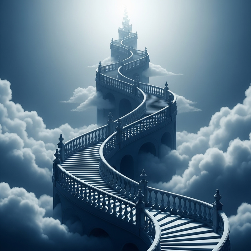 Spiraling Blue Stairway to Heaven - Grand Image