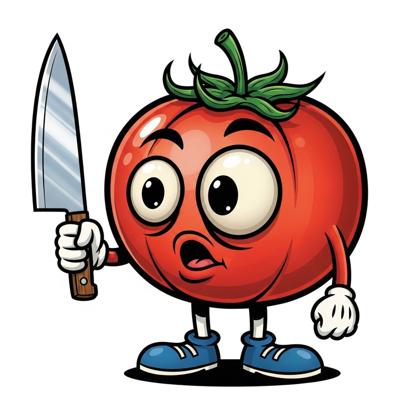 Quirky Cartoon Tomato Character Art Quirky Cartoon Tomato Character Art