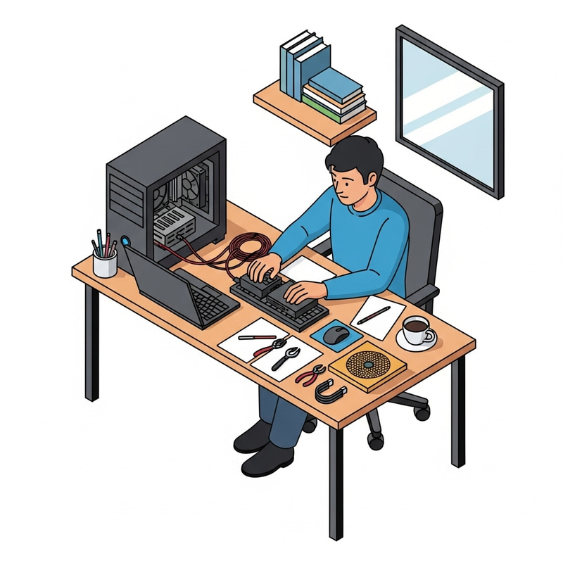 Isometric Scene: Personal Computer Setup Isometric Scene: Personal Computer Setup