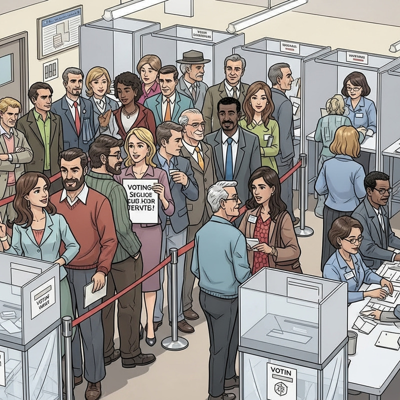 Diverse Citizens at the Polling Station: Vote Today! Diverse Citizens at the Polling Station: Vote Today!