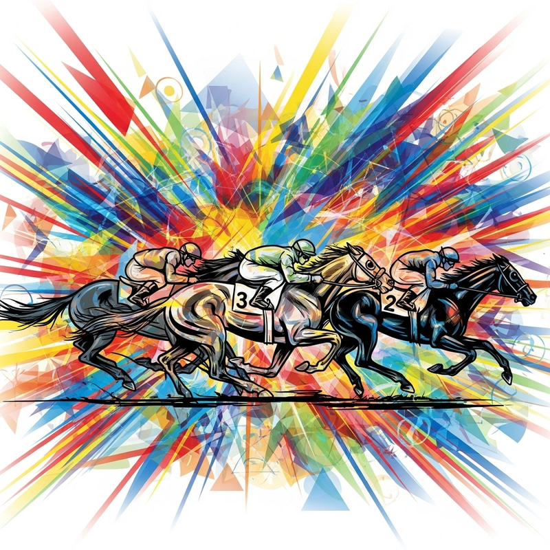Abstract Horse Racing | Motion & Energy Depiction Abstract Horse Racing | Motion & Energy Depiction