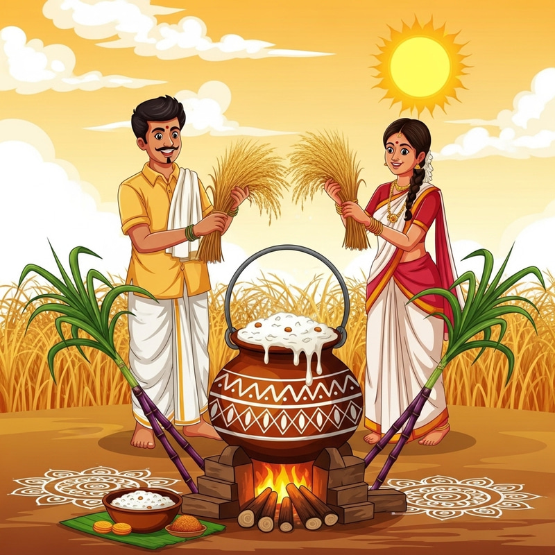 Pongal Wish: Celebrating South Indian Harvest Festival Pongal Wish: Celebrating South Indian Harvest Festival