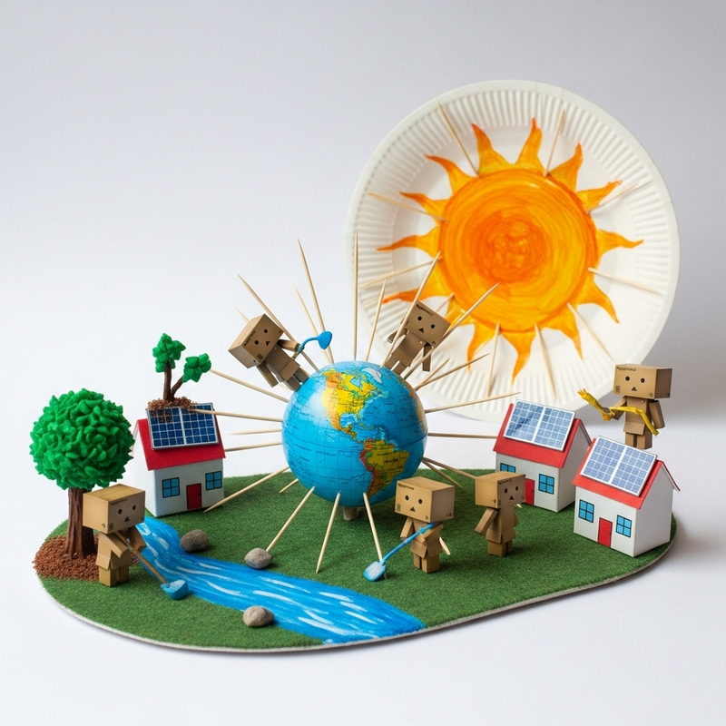 Innovative Recycled Art for Combating Global Warming