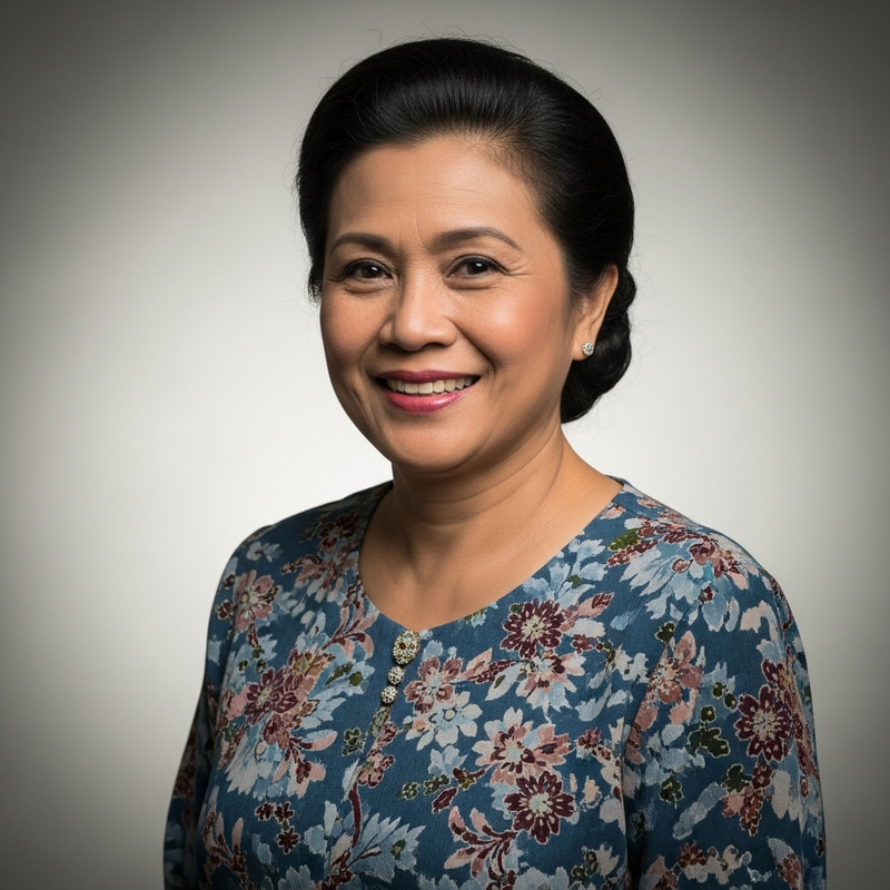 50-Year-Old Malay Female Smiling Portrait