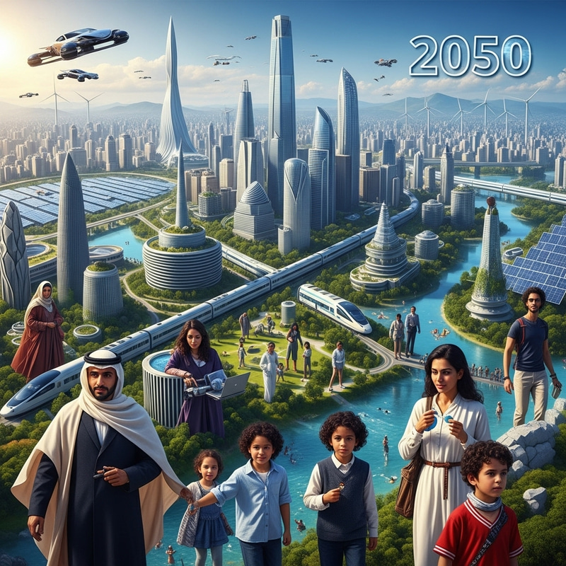 World at 2050: Futuristic Cityscapes & Green Innovation World at 2050: Futuristic Cityscapes & Green Innovation