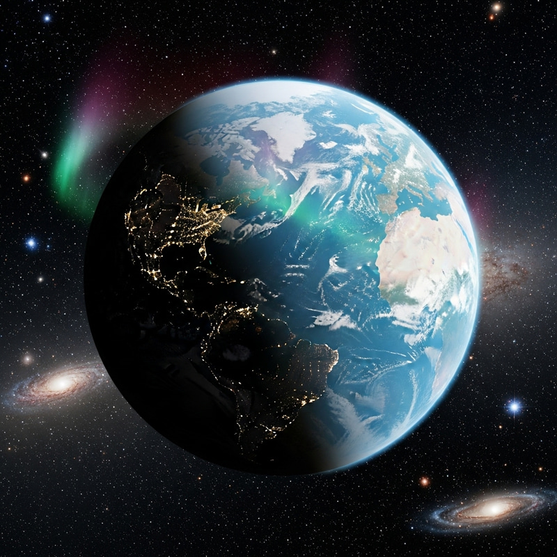 Stunning Expanse: Earth-like Planet in Deep Space