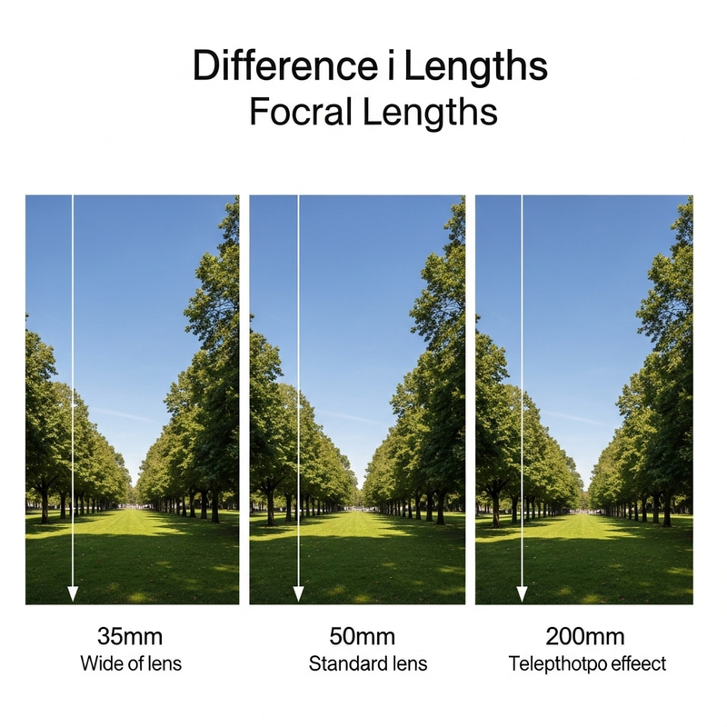 Illustrating Focal Length Lenses: 35mm vs 50mm vs 200mm Perspectives