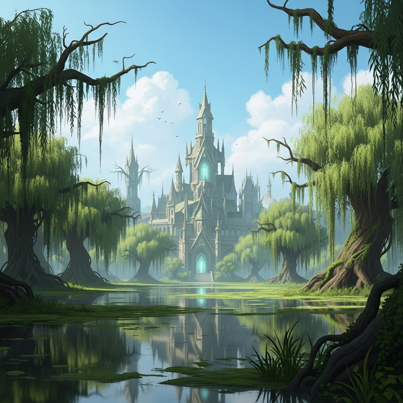 Enchanting Magical Swamp & Academy of Magic | Daylight Scene Enchanting Magical Swamp & Academy of Magic | Daylight Scene