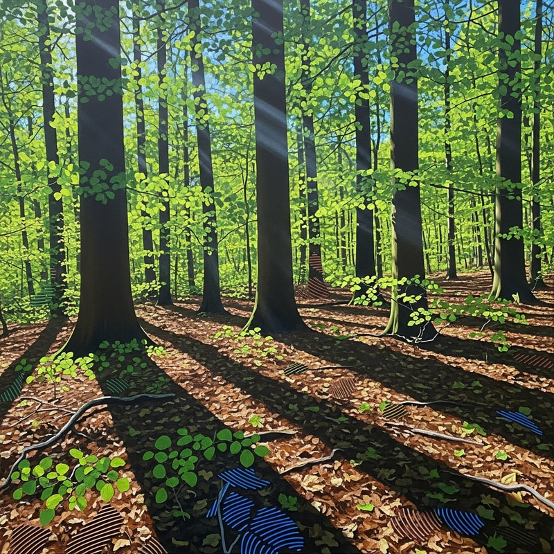 Abstract Forest: Vivid Colors & Dreamy Views Abstract Forest: Vivid Colors & Dreamy Views