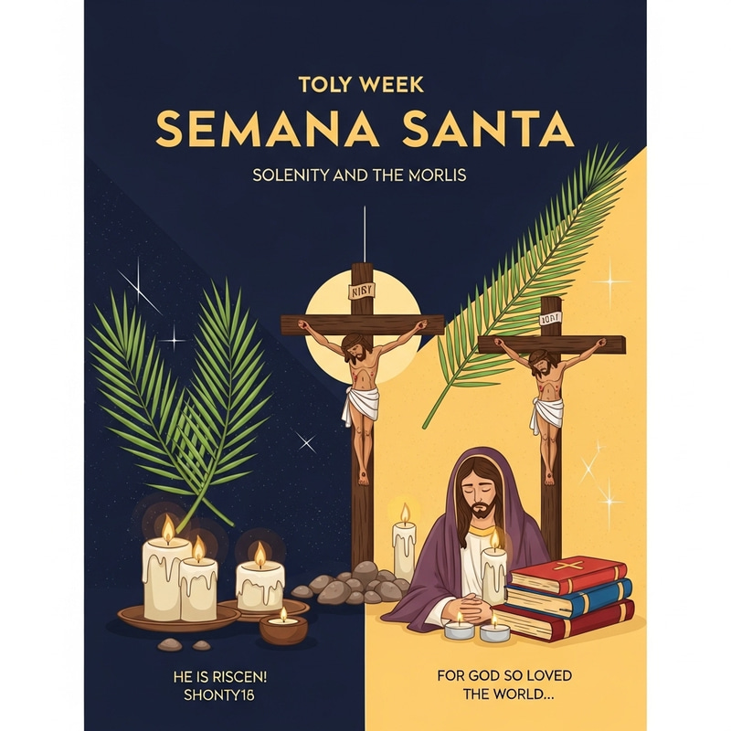 Thoughtful Holy Week Reflection Poster | Key Symbols & Transformation Thoughtful Holy Week Reflection Poster | Key Symbols & Transformation