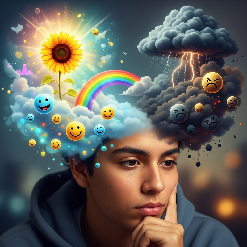 Positive and Negative Thoughts: A Visual Exploration