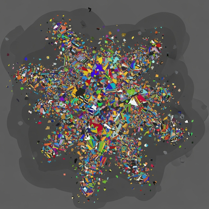 Colorful Abstract Depiction of Alzheimer's Struggle Colorful Abstract Depiction of Alzheimer's Struggle