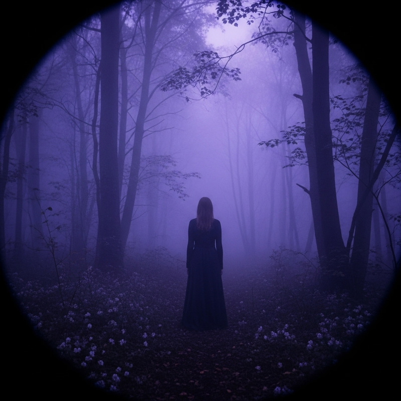 Ethereal Foggy Forest in Deep Purples and Blues - Fantasy-Inspired Ethereal Foggy Forest in Deep Purples and Blues - Fantasy-Inspired