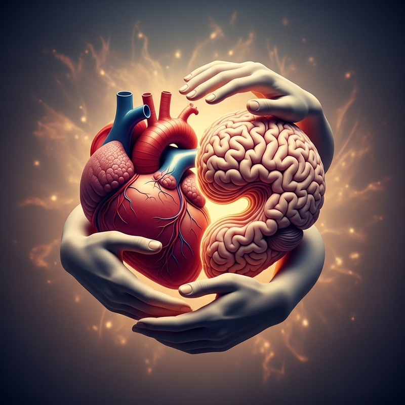 Heart-Shaped Brain: A Fusion of Emotion & Intellect