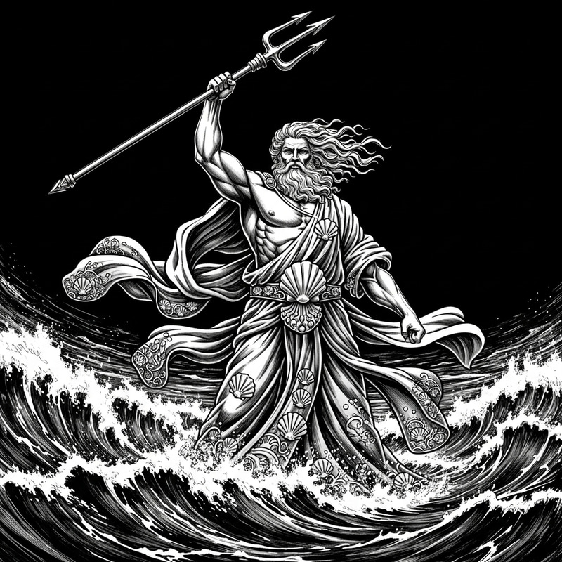 Graphic Poseidon Artistic Representation Graphic Poseidon Artistic Representation