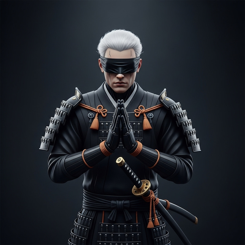 Male YoRHA Android with Wise White Hair from Nier Automata Male YoRHA Android with Wise White Hair from Nier Automata