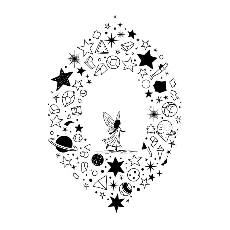 Dancing Fairy in Dream World Minimalist Graphic Dancing Fairy in Dream World Minimalist Graphic