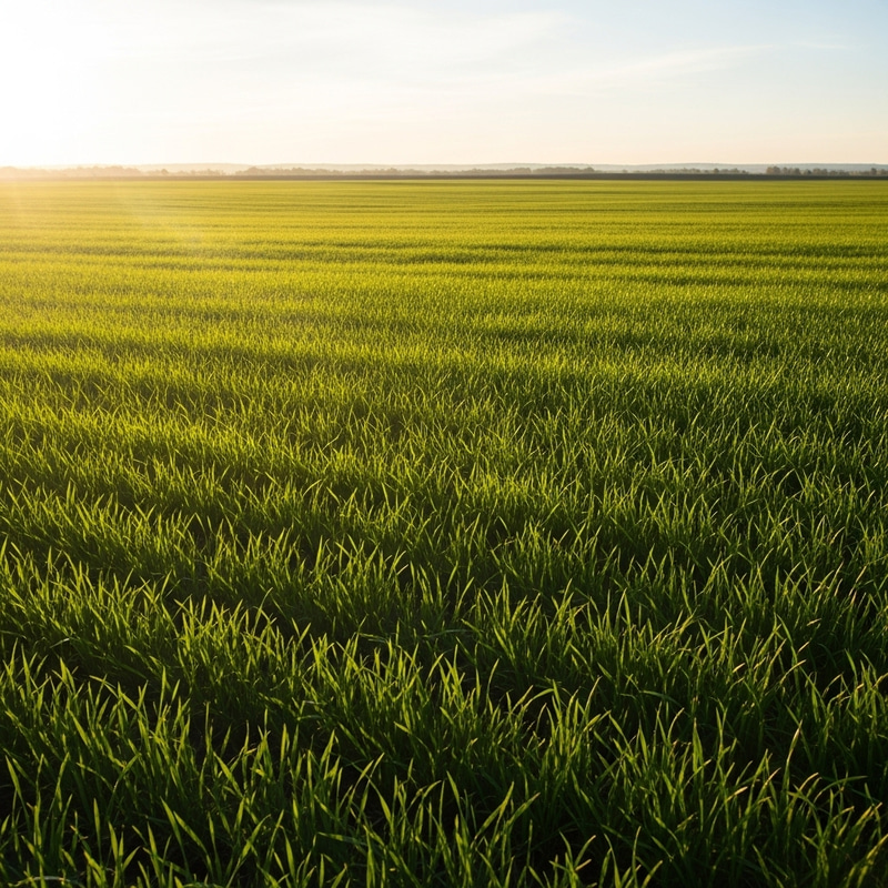 Vivid Green Field Under Open Skies Vivid Green Field Under Open Skies