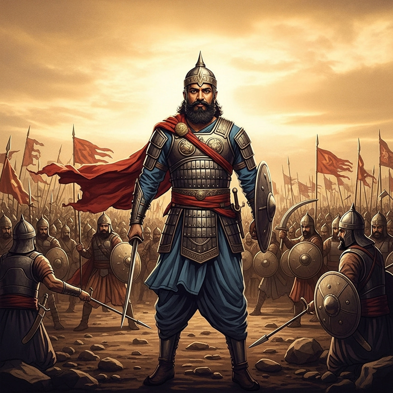 Battle of Indus: Cinematic Rendition of Historical Epic - Detailed Scene