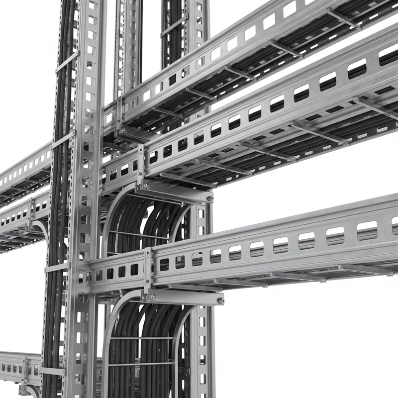 Flanged Perforated Cable Tray with Efficient Cable Management Flanged Perforated Cable Tray with Efficient Cable Management