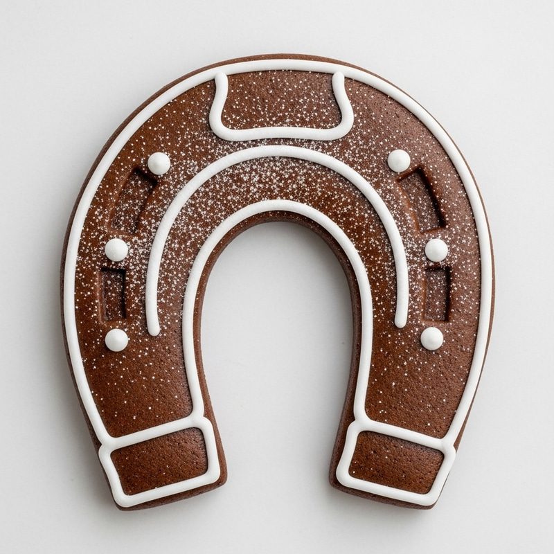 Horseshoe Gingerbread Cookie - Exquisite Confectionery Craft