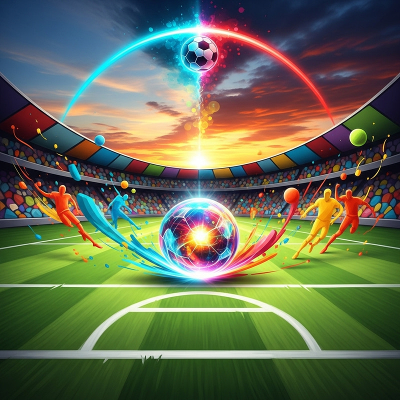 Abstract Football Art | Colorful Soccer Painting