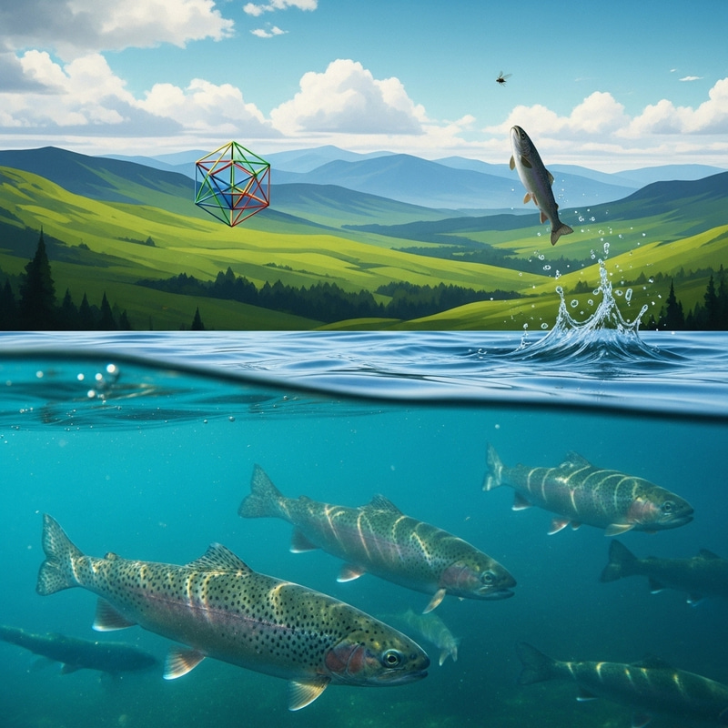 Tranquil Trout Swimming in Beautiful Landscape