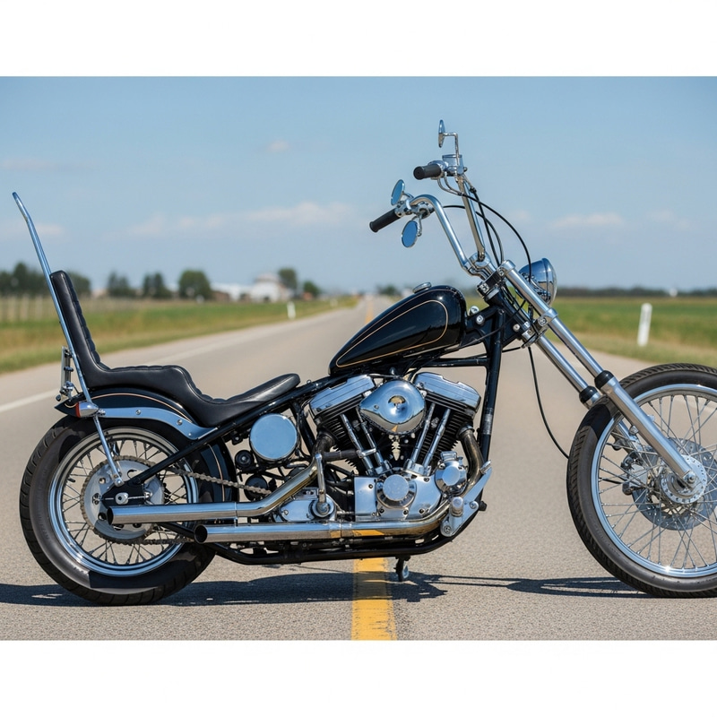 Old School Motorrad Chopper - Classic Vintage Bike Old School Motorrad Chopper - Classic Vintage Bike
