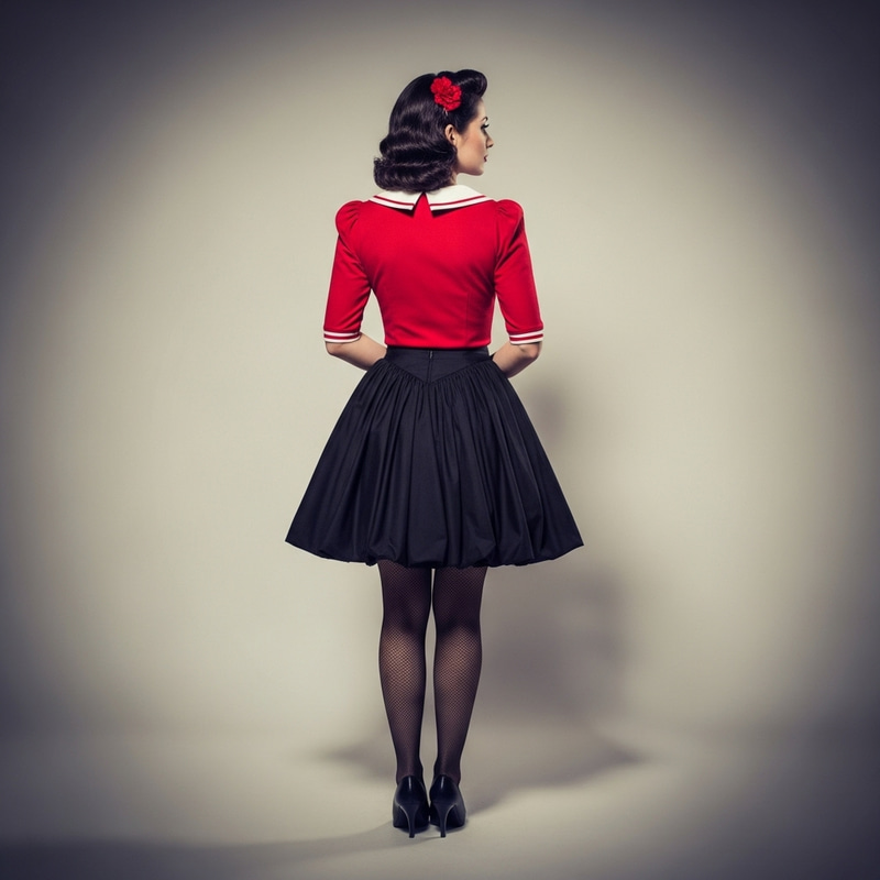 Vintage Pin-Up Silhouette: Iconic Hourglass Pose & Soft Glamour Vintage Pin-Up Silhouette: Iconic Hourglass Pose & Soft Glamour