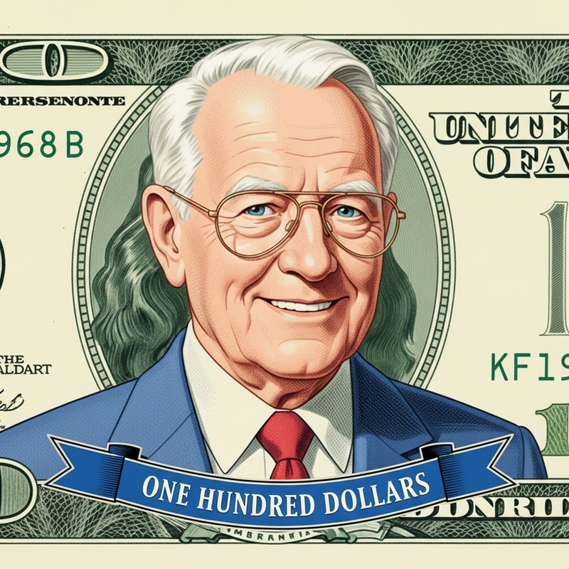 Joe Biden $100 Bill Smiling Portrait - Green & White Color Scheme Joe Biden $100 Bill Smiling Portrait - Green & White Color Scheme