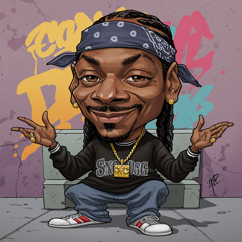 Snoop Dogg Funny Caricature | Humorous Art