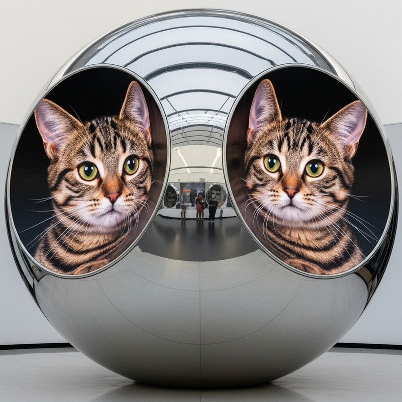 Spherical LED Billboards Featuring Captivating Cat Pictures Spherical LED Billboards Featuring Captivating Cat Pictures
