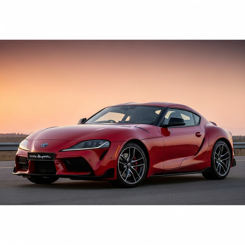 Sleek Toyota Supra on Open Highway | Aerodynamic Design Sleek Toyota Supra on Open Highway | Aerodynamic Design