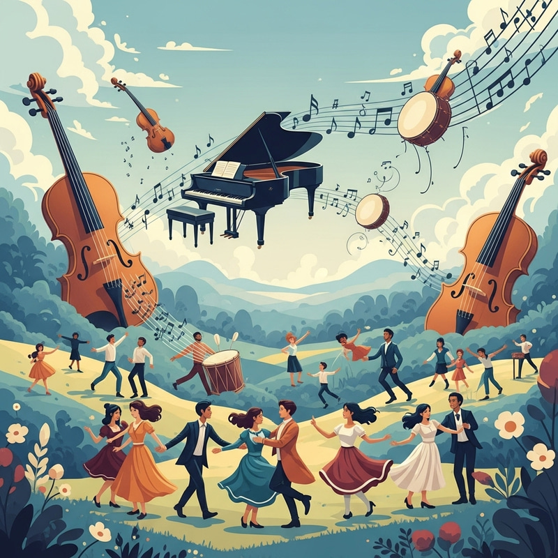 Magical Music Wonderland Illustration Magical Music Wonderland Illustration
