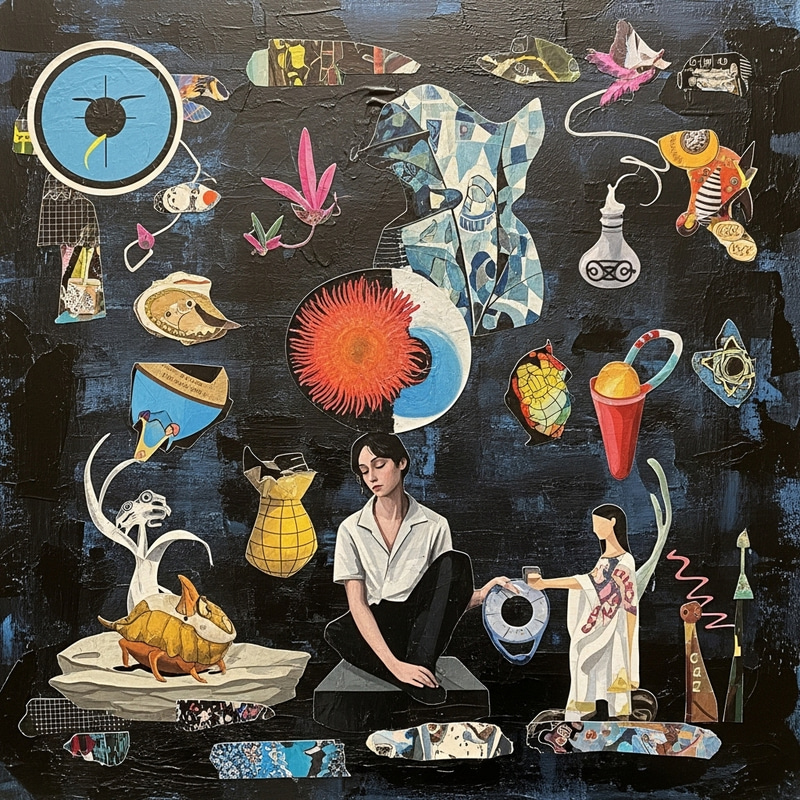 Surrealist Art Piece: Order and Chaos with Abstract Symbolism Surrealist Art Piece: Order and Chaos with Abstract Symbolism