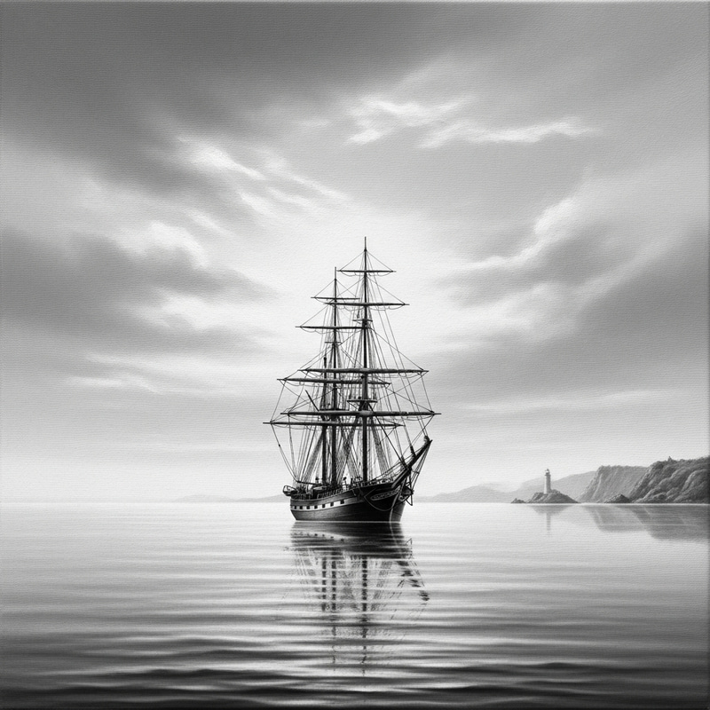 Maritime Grisaille Pattern: Monochrome Art Inspiration Maritime Grisaille Pattern: Monochrome Art Inspiration