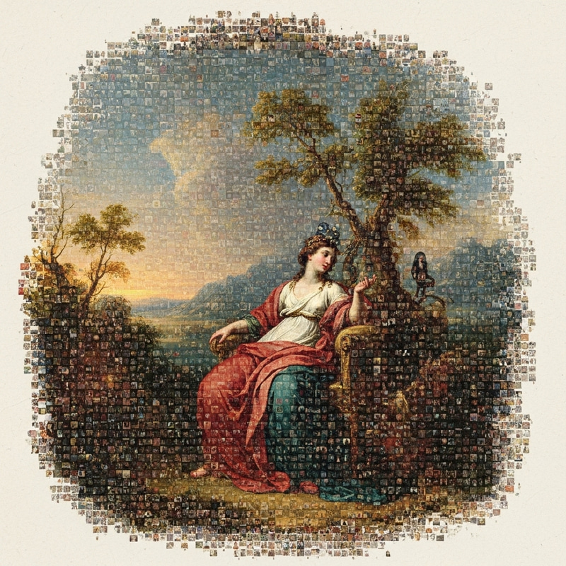 Classic Painting Mosaic of Neoclassical Style Classic Painting Mosaic of Neoclassical Style