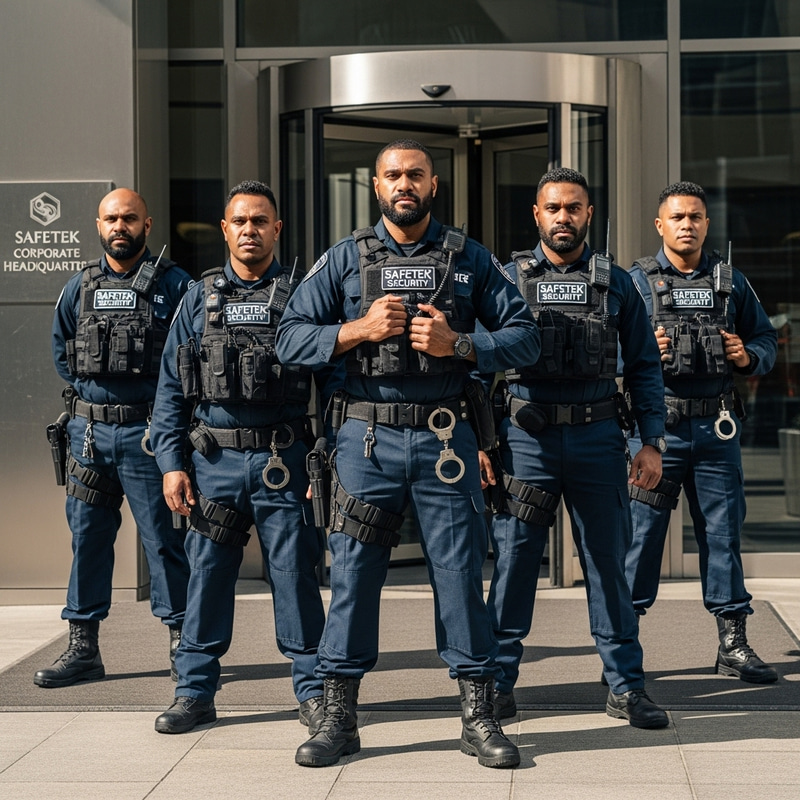 Professional Melanesian Security Guards - Safetek