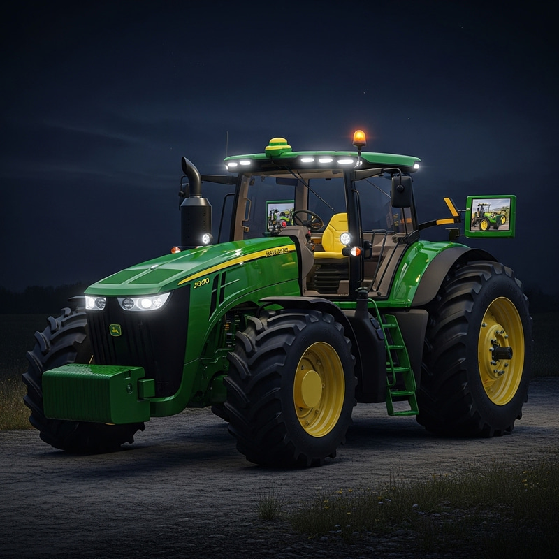 Futuristic Night Vision Agricultural Tractor | Advanced Design Futuristic Night Vision Agricultural Tractor | Advanced Design