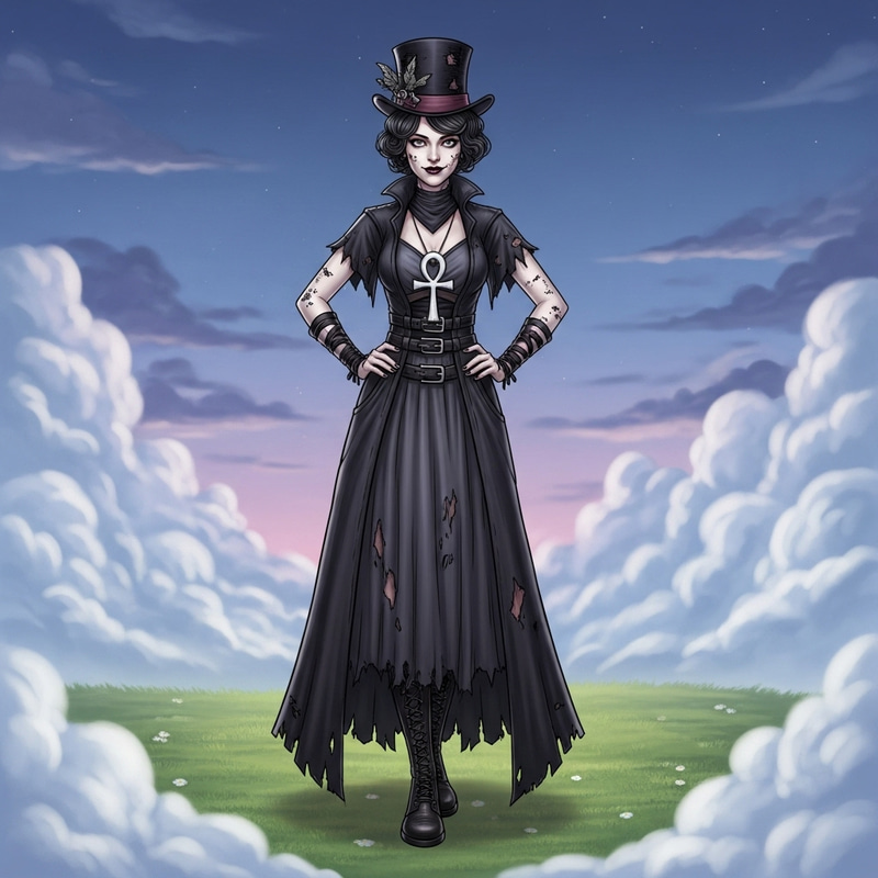 Dreamy Female Death Character - Chris Bachalo Inspired Art Dreamy Female Death Character - Chris Bachalo Inspired Art