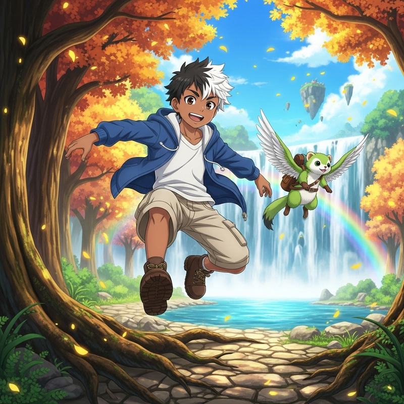 Japanese Isekai Anime Manga: Adventures of a Young Hispanic Boy with Unique Hair Japanese Isekai Anime Manga: Adventures of a Young Hispanic Boy with Unique Hair