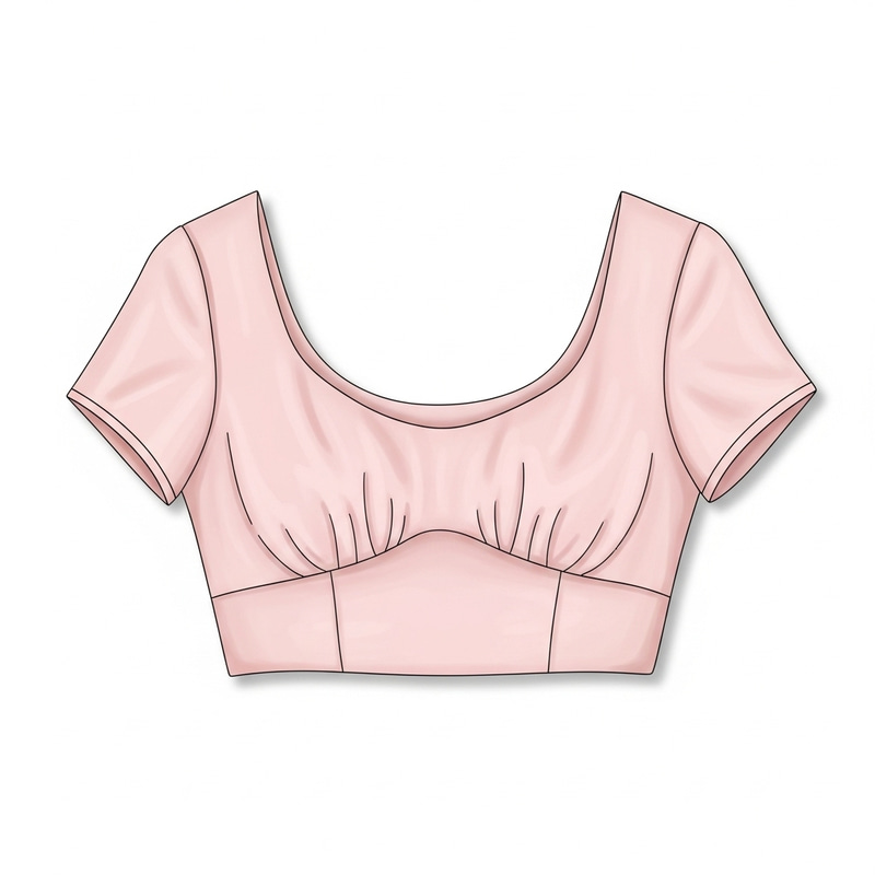 Trendy Women's Crop Top - White Background Fashion