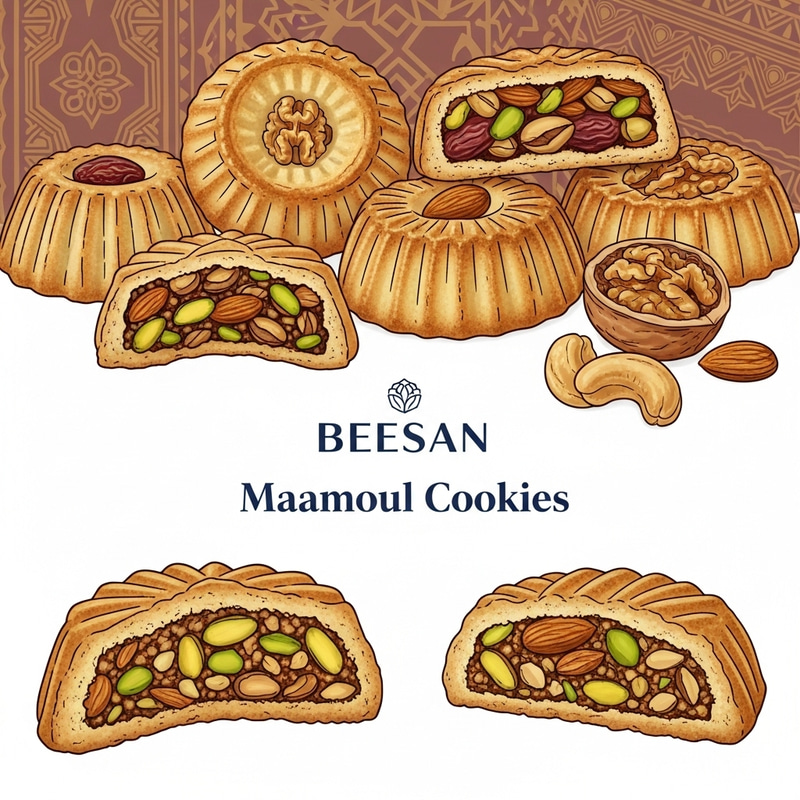 Opulent Maamoul Cookies - Palestinian Dates & Nuts Delight Opulent Maamoul Cookies - Palestinian Dates & Nuts Delight