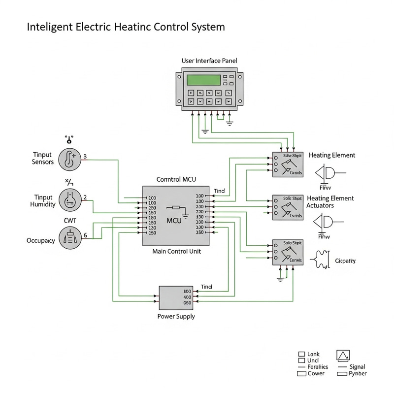 Smart Electric Heating Control System Diagram