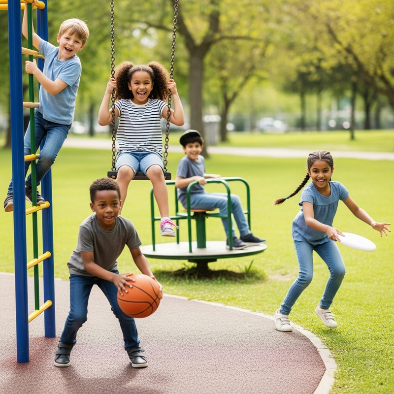 Joyful Children Playing in the Park