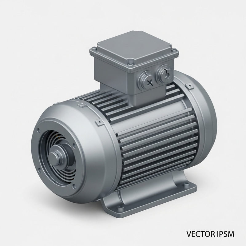 3D Electric Motor Vectorization - High-Quality 3D Rendering