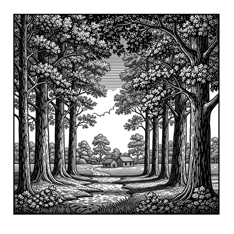 Vintage Oak Tree Design T-Shirt - Serene & Timeless Vintage Oak Tree Design T-Shirt - Serene & Timeless