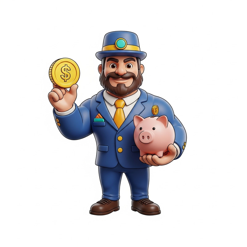 3D Bank Mascot Design: Friendly & Trustworthy Character Concept 3D Bank Mascot Design: Friendly & Trustworthy Character Concept
