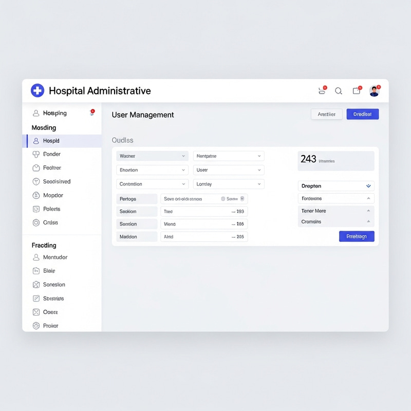 Administrative Dashboard in Modern Hospital Setting