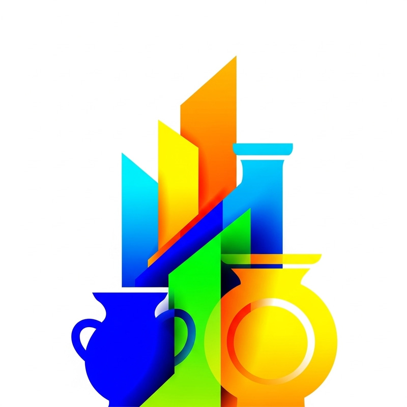 Vibrant Abstract Art for Colombian Ceramic Company